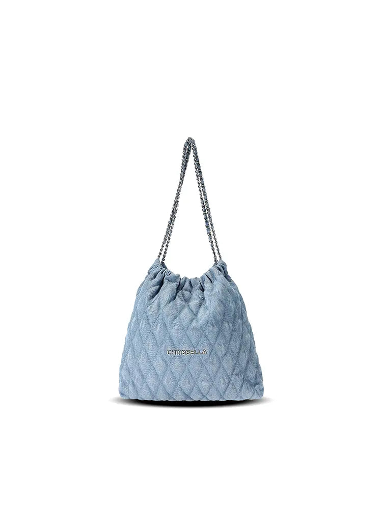 Washed Effect Slouchy Utility Tote Bag