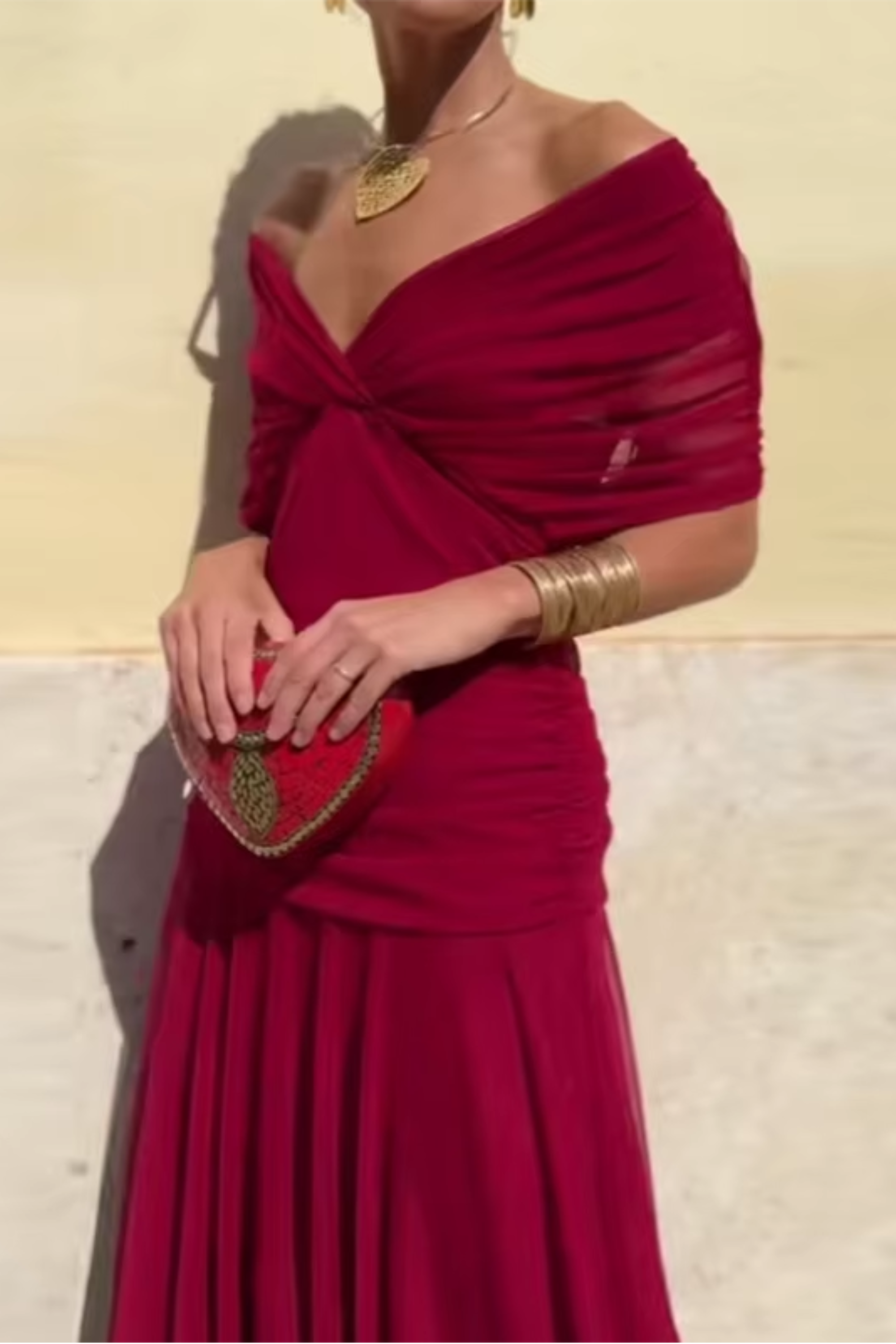 Louise - Elegant Maxi Dress with V-Neck