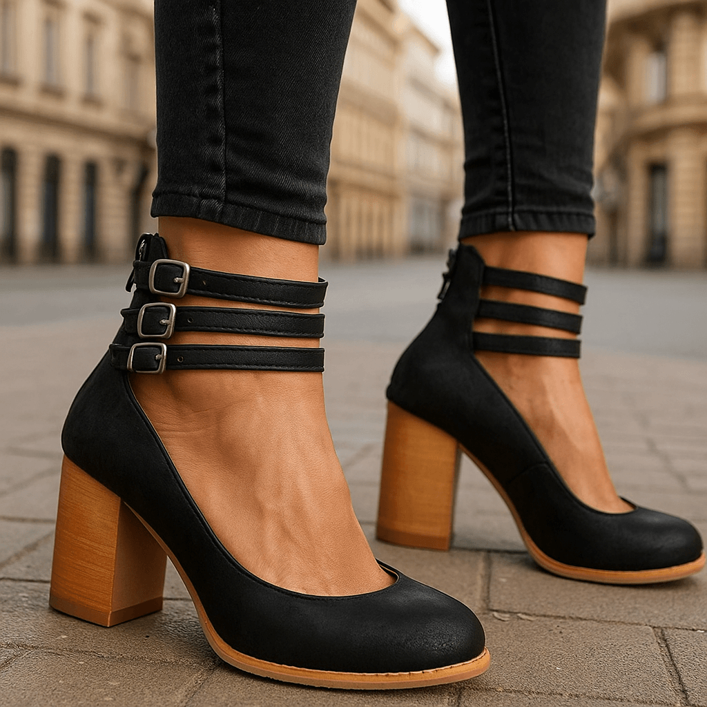 Alissa | Triple Strap Heels