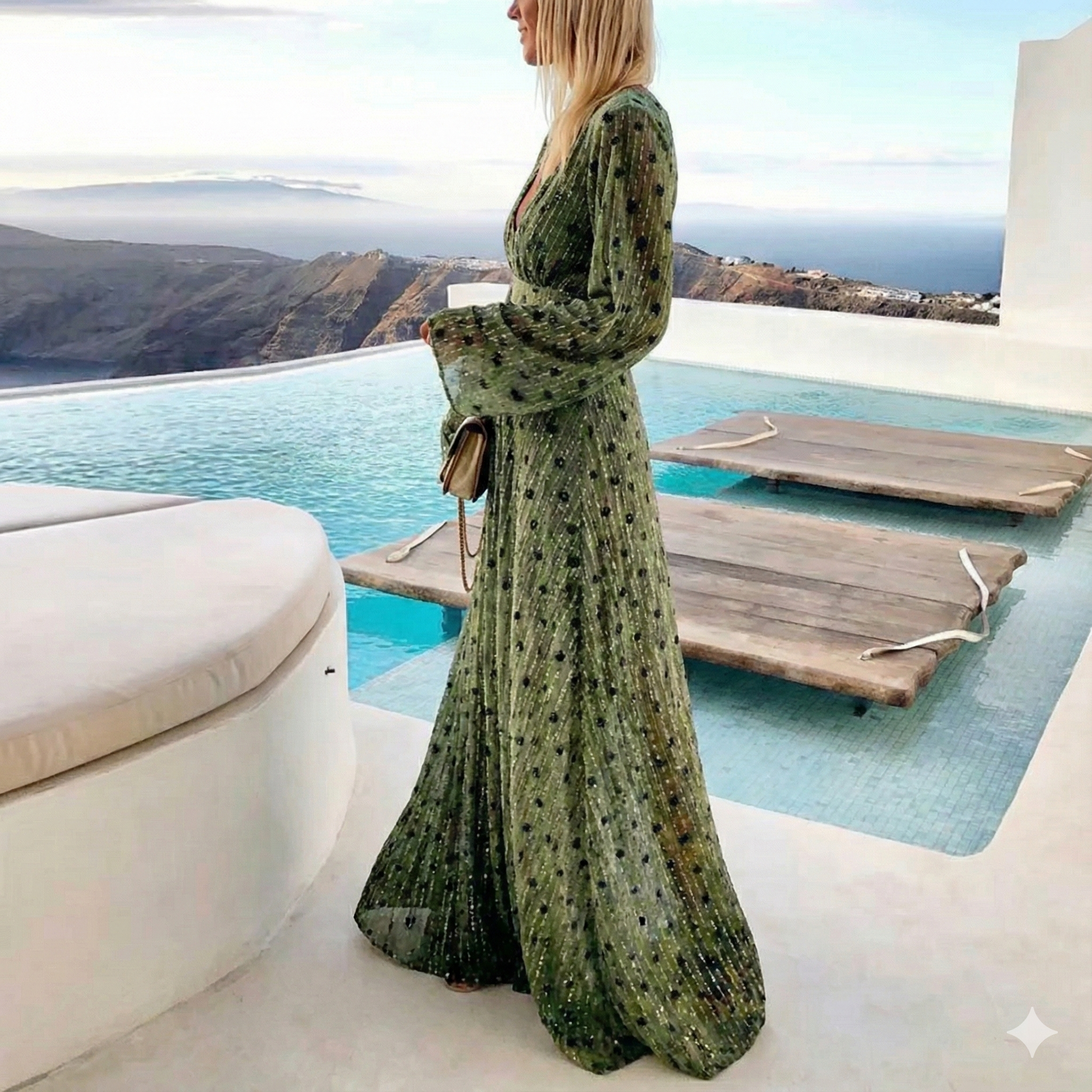 KIRRA - FLOWING V-NECK MAXI DRESS