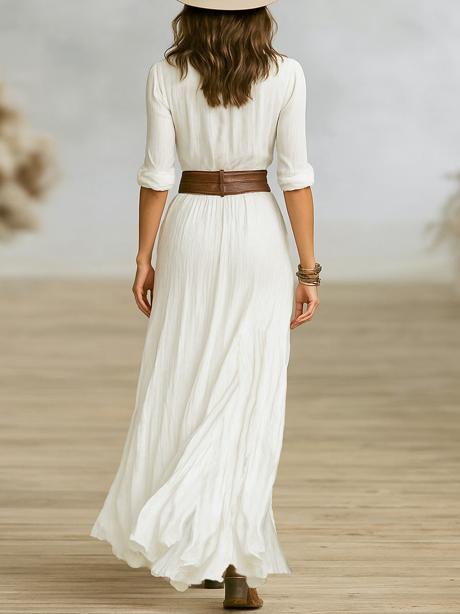 GABRIELLE - ELEGANT PLEATED DRESS
