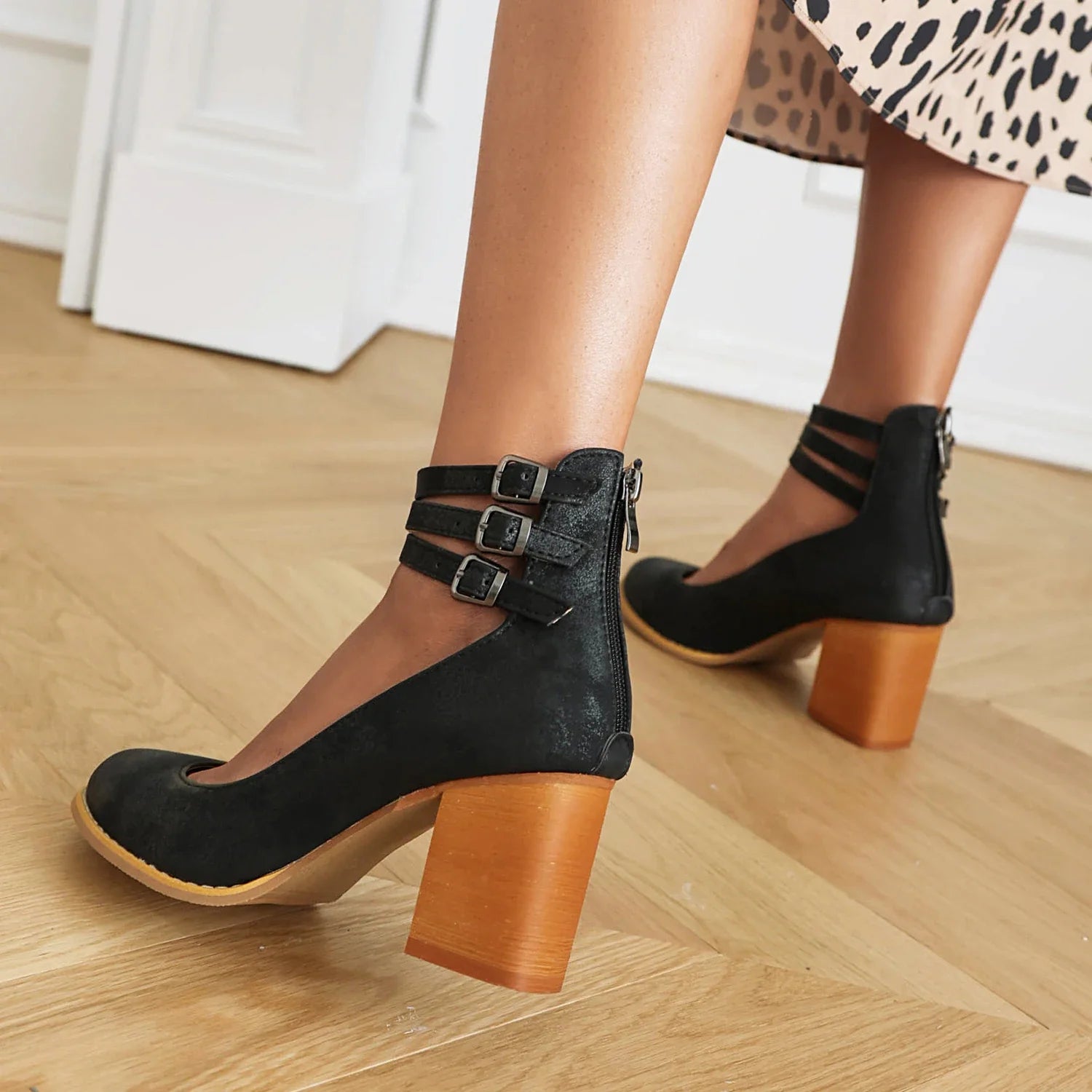 Alissa | Triple Strap Heels