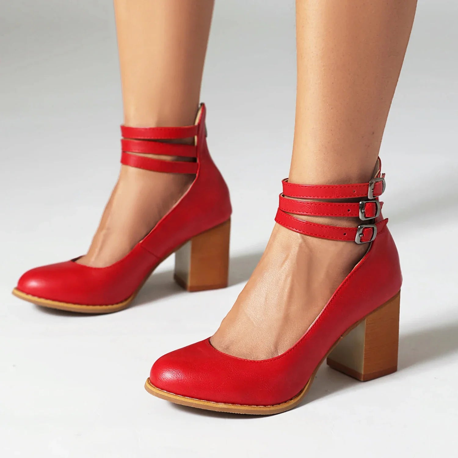Alissa | Triple Strap Heels