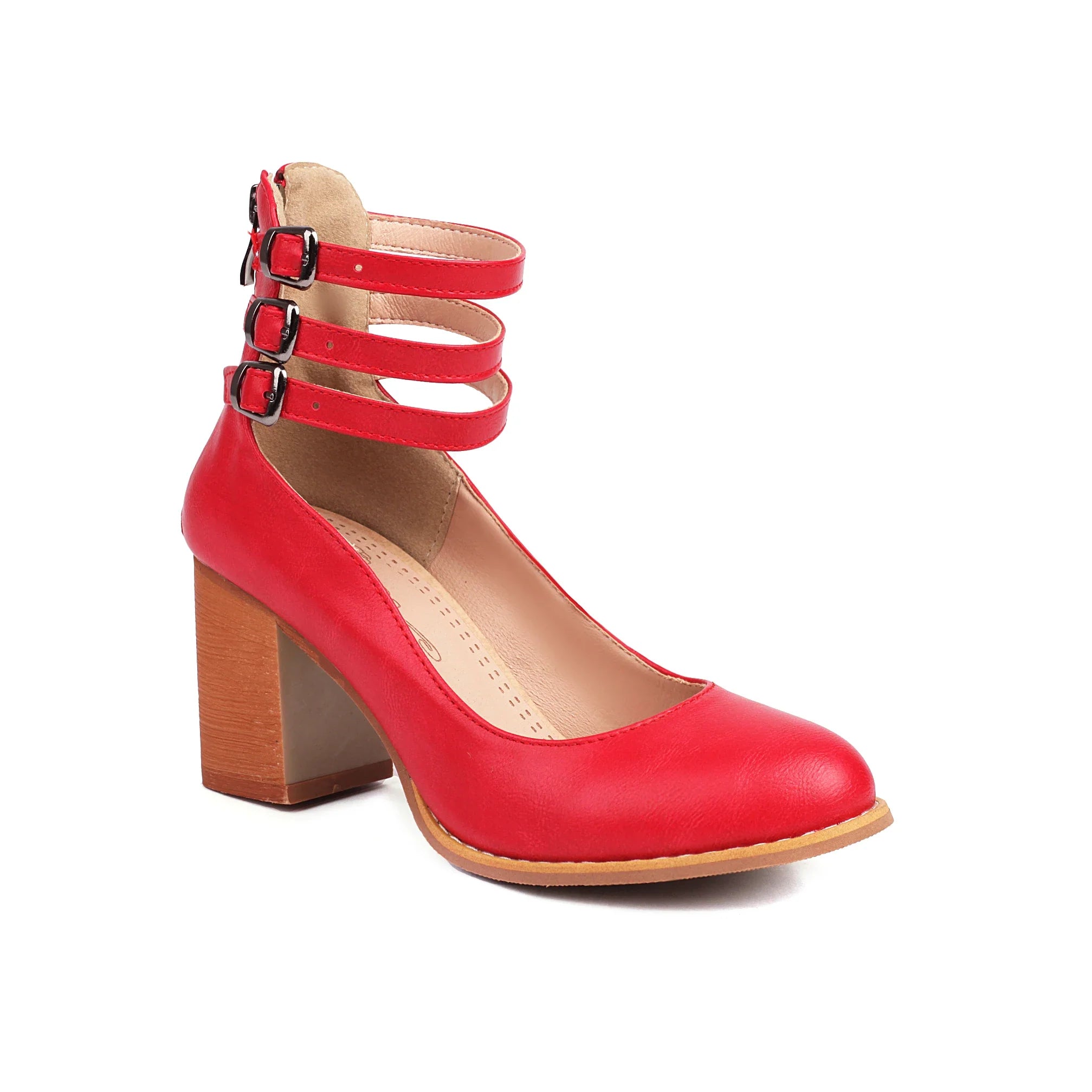 Alissa | Triple Strap Heels