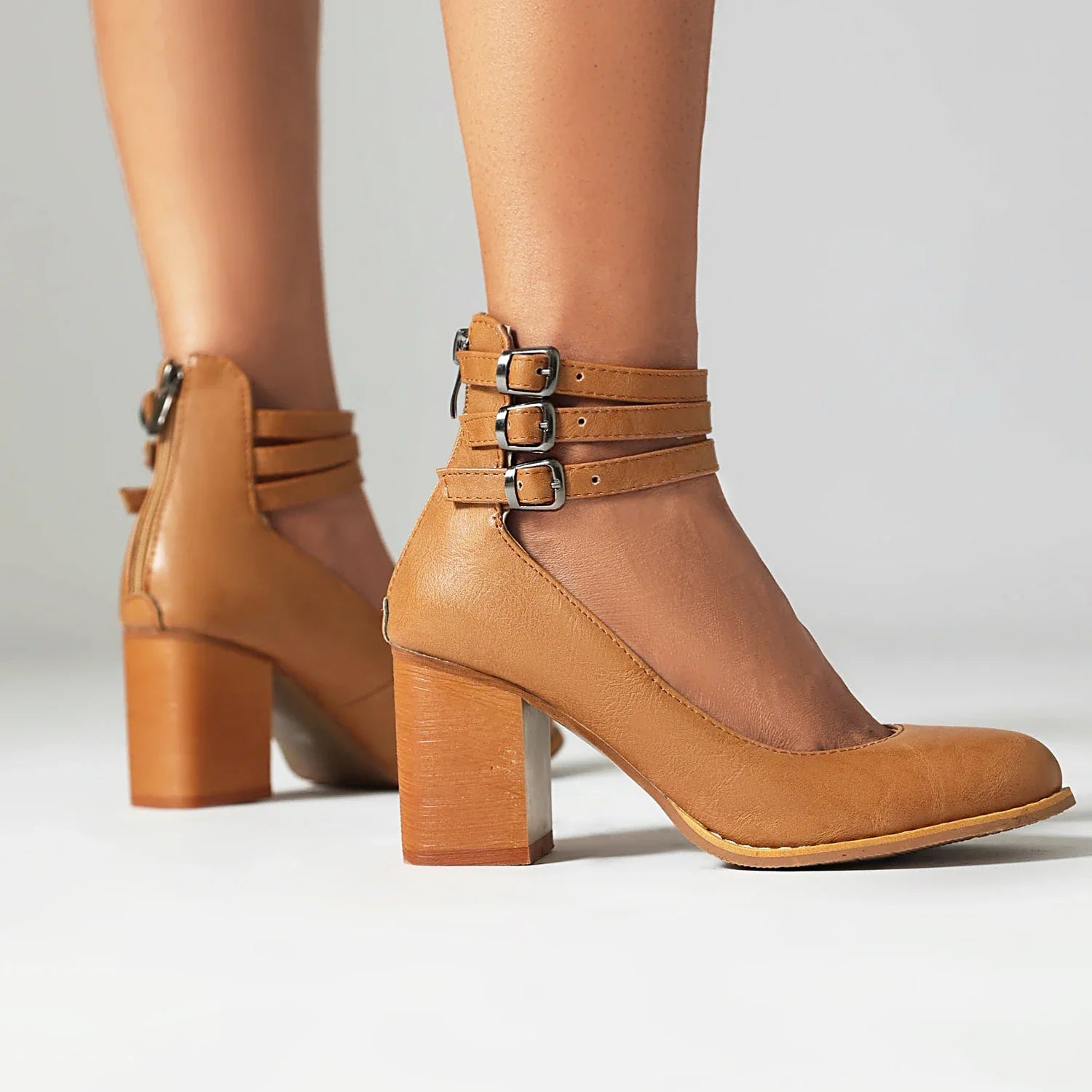Alissa | Triple Strap Heels